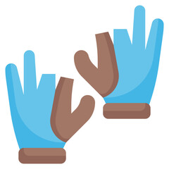 PAINTBALL GLOVES flat icon,linear,outline,graphic,illustration