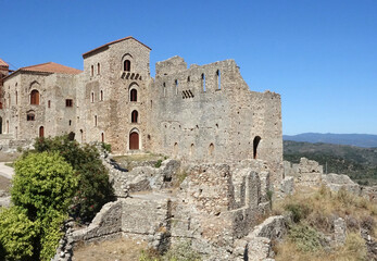 Greece. The ruins of the archeologic site Mystras