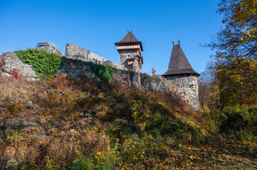 Fototapeta na wymiar Ancient medieval fortres in Nevycke