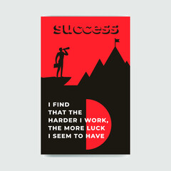 Minimalist Success Poster Design Template