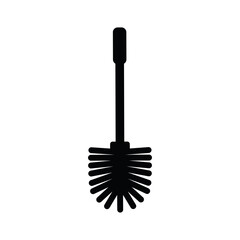 Toilet brush icon. A tool for hygienic cleaning and cleaning of sanitary equipment. Vector illustration isolated on a white background for design and the web.
