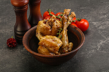 Rabbit stew in spicy sauce