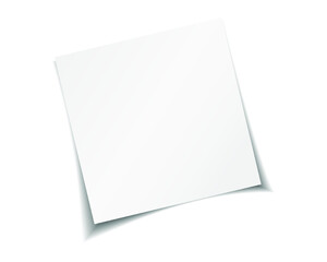 White notepad isolated on a white background