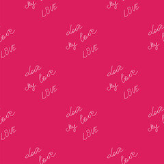 love you hearts romantic pattern illustration isolated on white. black and white seamless pattern for wallpaper, textiles, packaging, scrapbooking, foil stamping.