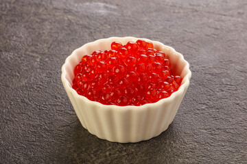 Luxury delicous red salmon caviar