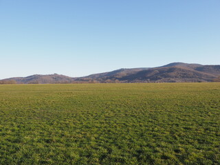 Fototapeta premium Wonderful view of sport airport at Bielsko-Biala city in Poland