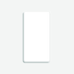 White smartphone mockup isolated on a gray background. 3d illustration