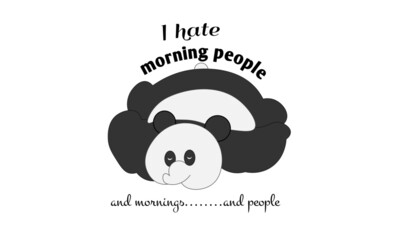 Cute little panda design for print or use as poster, card, flyer, sticker or T Shirt