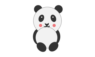 Cute little panda design for print or use as poster, card, flyer, sticker or T Shirt