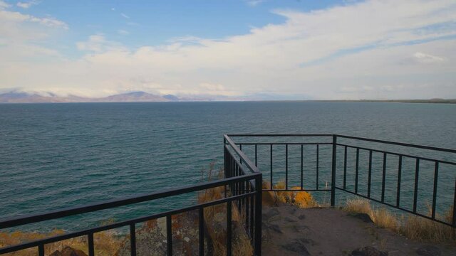 Viewpoint at Sevan Lake in Armenia