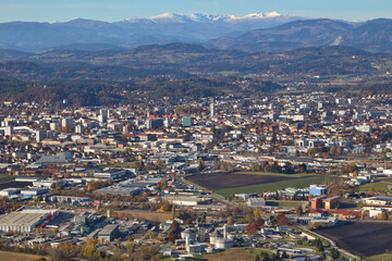 Klagenfurt vom Predigtstuhl gesehen / K&auml;rnten / &Ouml;sterreich