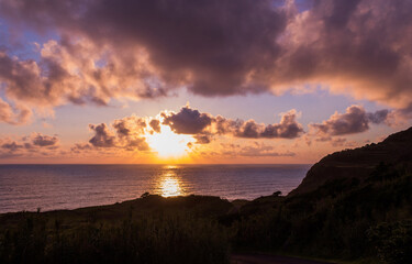 Sunset in Santa Cruz das Flores