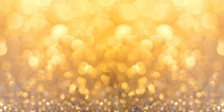 Silver glitter christmas abstract background in golden light