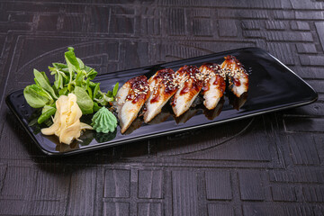 Japanese cuisine Sashimi with eel