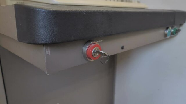 Red Alarm Button Shutdown Key
