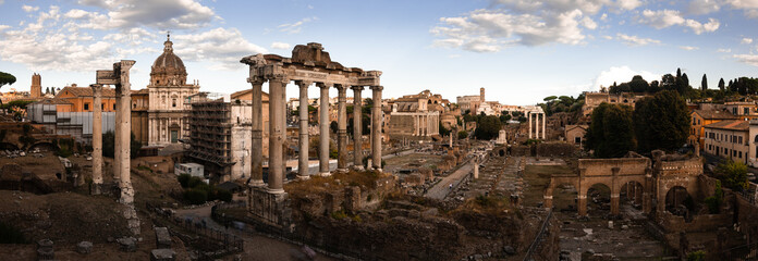 View from Roman Imperial Forum in Roma, Lazio, Italy.