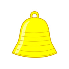 Golden bell isolated on white