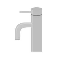 Single-lever mixer tap isolated on white