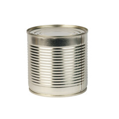 iron tin can isolated on white background
