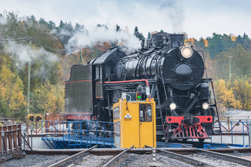 Retro steam locomotive.