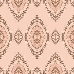 Hand drawn vintage seamless pattern. Ornate background in pastel colors.