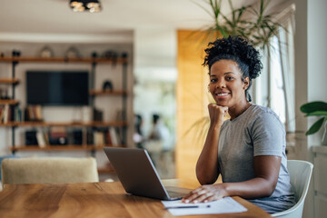 Picture of african-american woman, enjoying her work