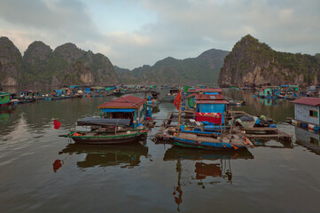 Fototapeta na wymiar Halong Bay. Vietnam.Taken in January.