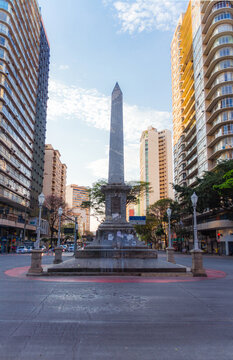 BELO HORIZONTE, MINAS GERAIS, BRAZIL - SEPTEMBER 5, 2021: 7 Square (Pra&ccedil;a Sete) 