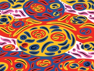 abstract background with lines, pattern with circles and stripes. Digital art illustration