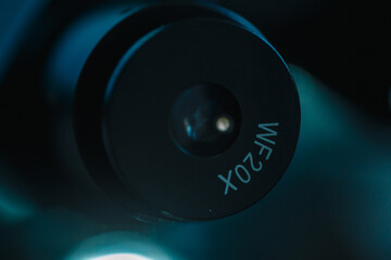 Electron microscope in the laboratory for studying mold on hemp