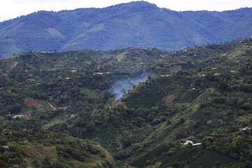 Fototapeta na wymiar Rural landscape in San Agustin, Colombia
