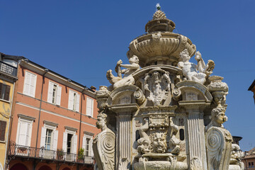 Fototapeta na wymiar Cesena: historic buildings in the castle square