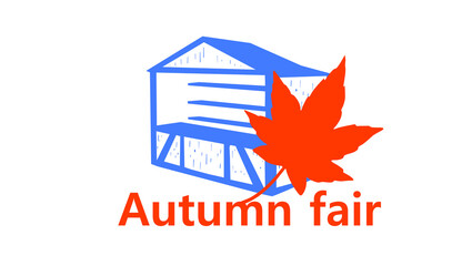 Autumn fair, sticker.
Simplified illustration.
