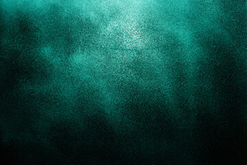 Dark green detailed wall surface with light spot grunge old texture background