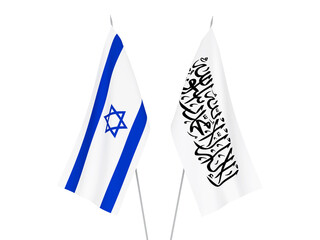 Taliban and Israel flags