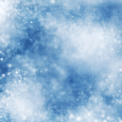 Shiny blue decorative snow background, glitter texture