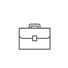 Suitcase icon thin line isolated on white background. Trendy suitcase icon in flat style. Template for app, ui and logo, vector illustration, eps 10