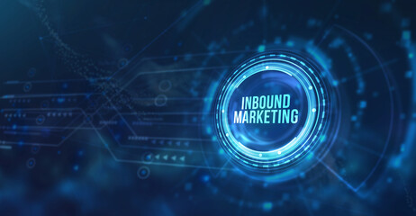 Internet, business, Technology and network concept. Inbound marketing. 3d illustration.