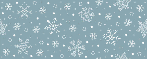 white and blue christmas seamless snowflake background