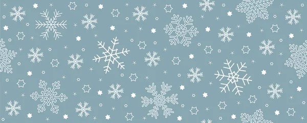 Fotobehang white and blue christmas seamless snowflake background © krissikunterbunt
