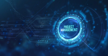 Internet, business, Technology and network concept. Project management concept. 3d illustration.