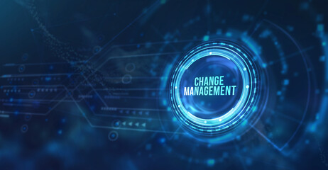 Internet, business, Technology and network concept. CHANGE MANAGEMENT, business concept. 3d illustration.