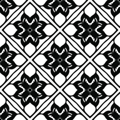 Vector geometric seamless pattern.Modern geometric background with abstract shapes.Monochromatic Repeating Patterns.Endless abstract texture.black  ornament for design.