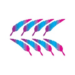 Hair wave logo vector icon template