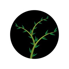 Bamboo tree logo ilustration vector template