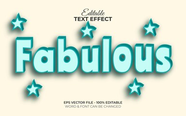Fabulous text effect cartoon style. Editable text effect.