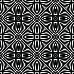  Vector geometric seamless pattern.Modern geometric background with abstract shapes.Monochromatic Repeating Patterns.Endless abstract texture.black ornament for design.