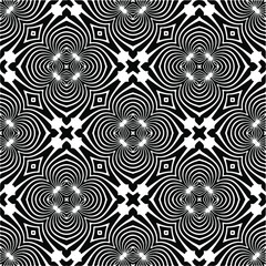  Vector geometric seamless pattern.Modern geometric background with abstract shapes.Monochromatic Repeating Patterns.Endless abstract texture.black ornament for design.