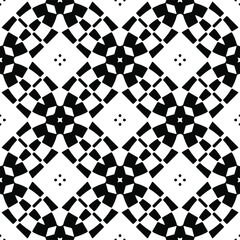  Vector geometric seamless pattern.Modern geometric background with abstract shapes.Monochromatic Repeating Patterns.Endless abstract texture.black ornament for design.