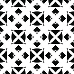  Vector geometric seamless pattern.Modern geometric background with abstract shapes.Monochromatic Repeating Patterns.Endless abstract texture.black ornament for design.